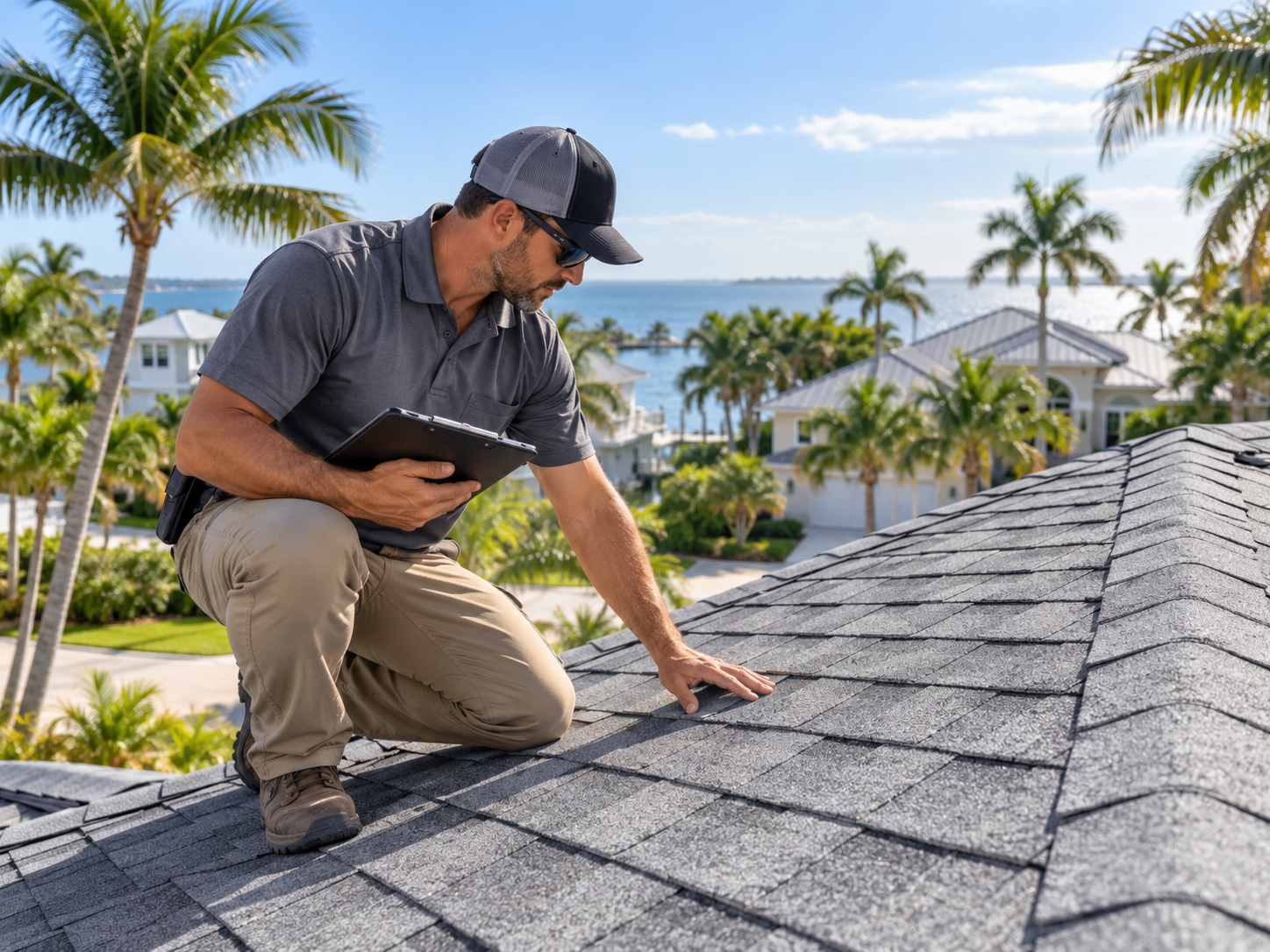Wind mitigation built in in Every re-roof meets wind mitigation standards, and we bring in a licensed inspector at our cost. You get the report for your insurer, which for many homeowners takes a real amount off the annual premium.