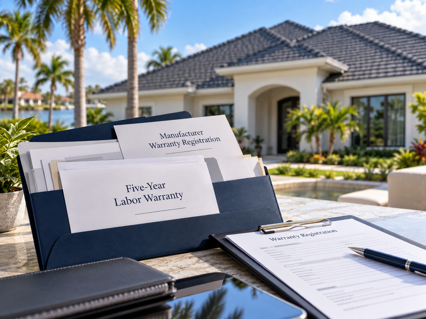 Five-year labor warranty in From the completion date on your invoice, covering issues relating to installation